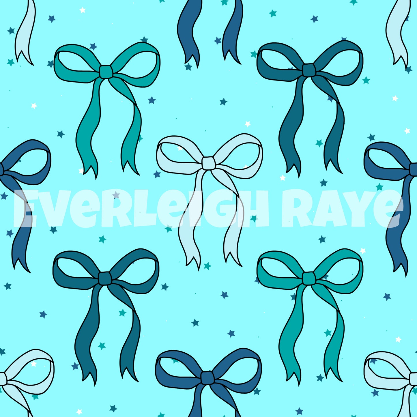 Blue bows & stars