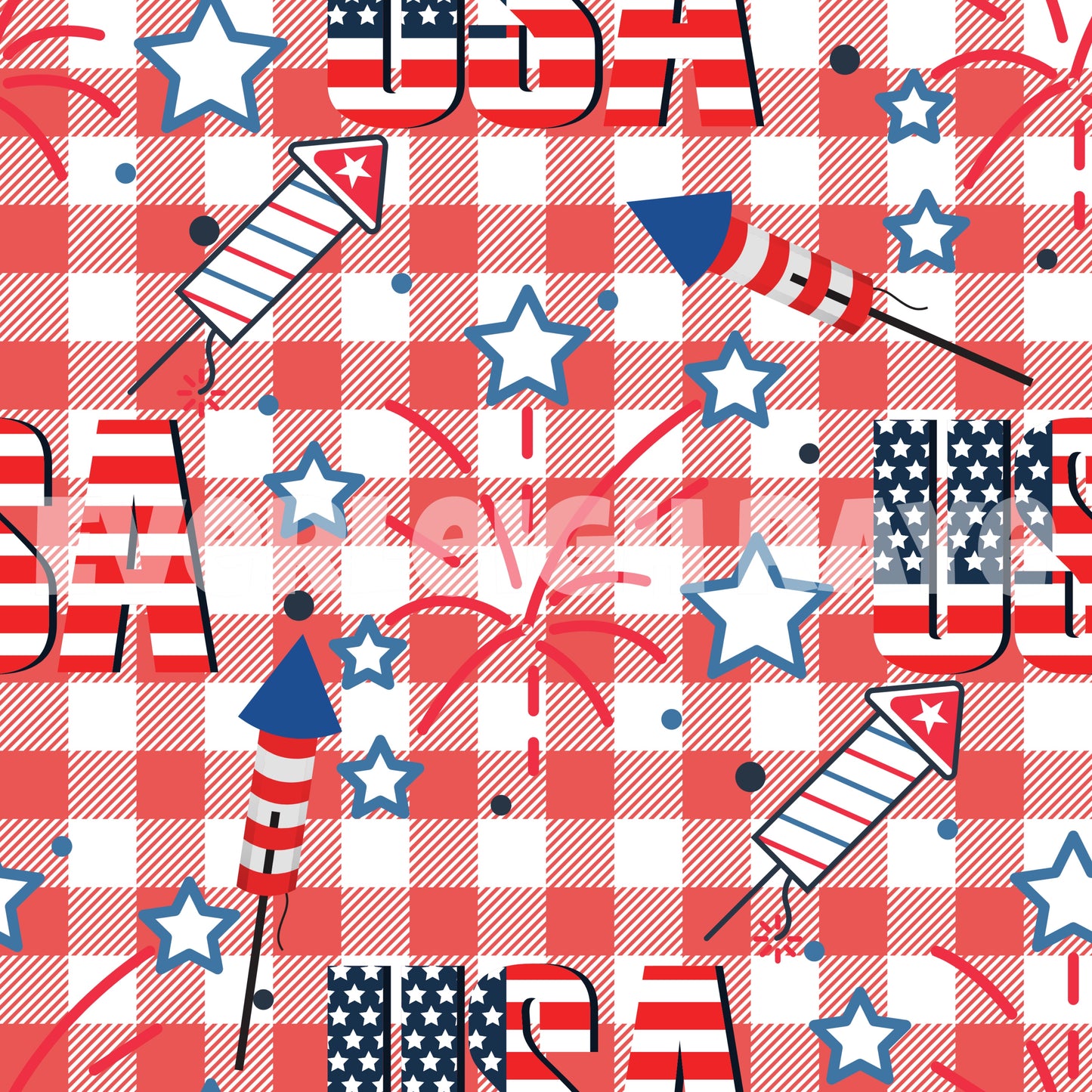 Red plaid USA