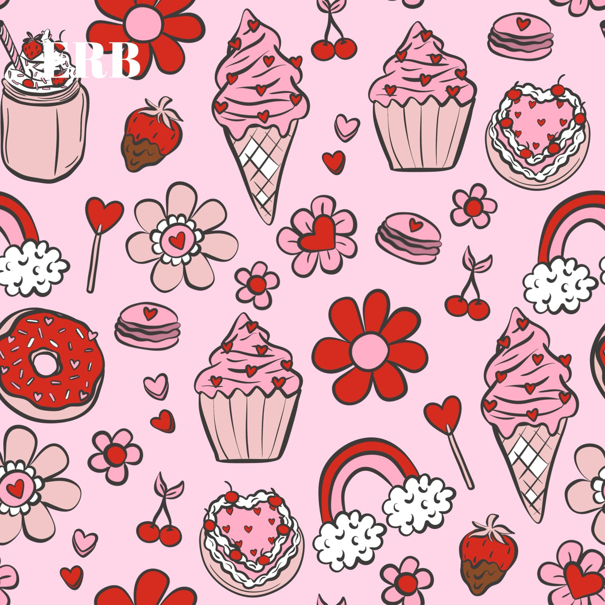 Muted Valentine dessert