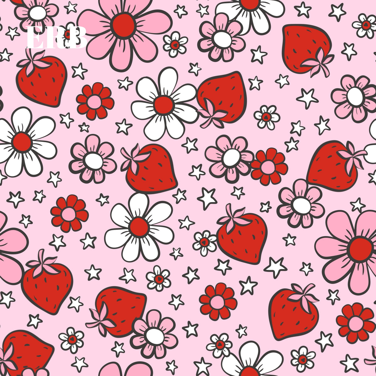 Valentine strawberry daisy floral