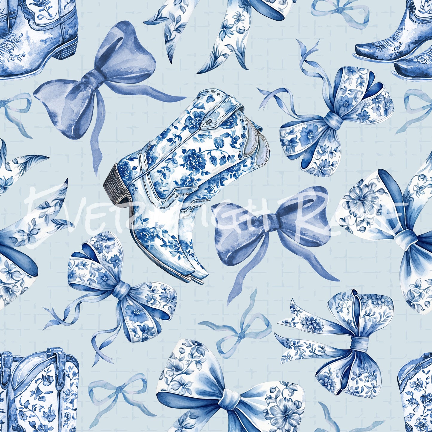 Blue western bows