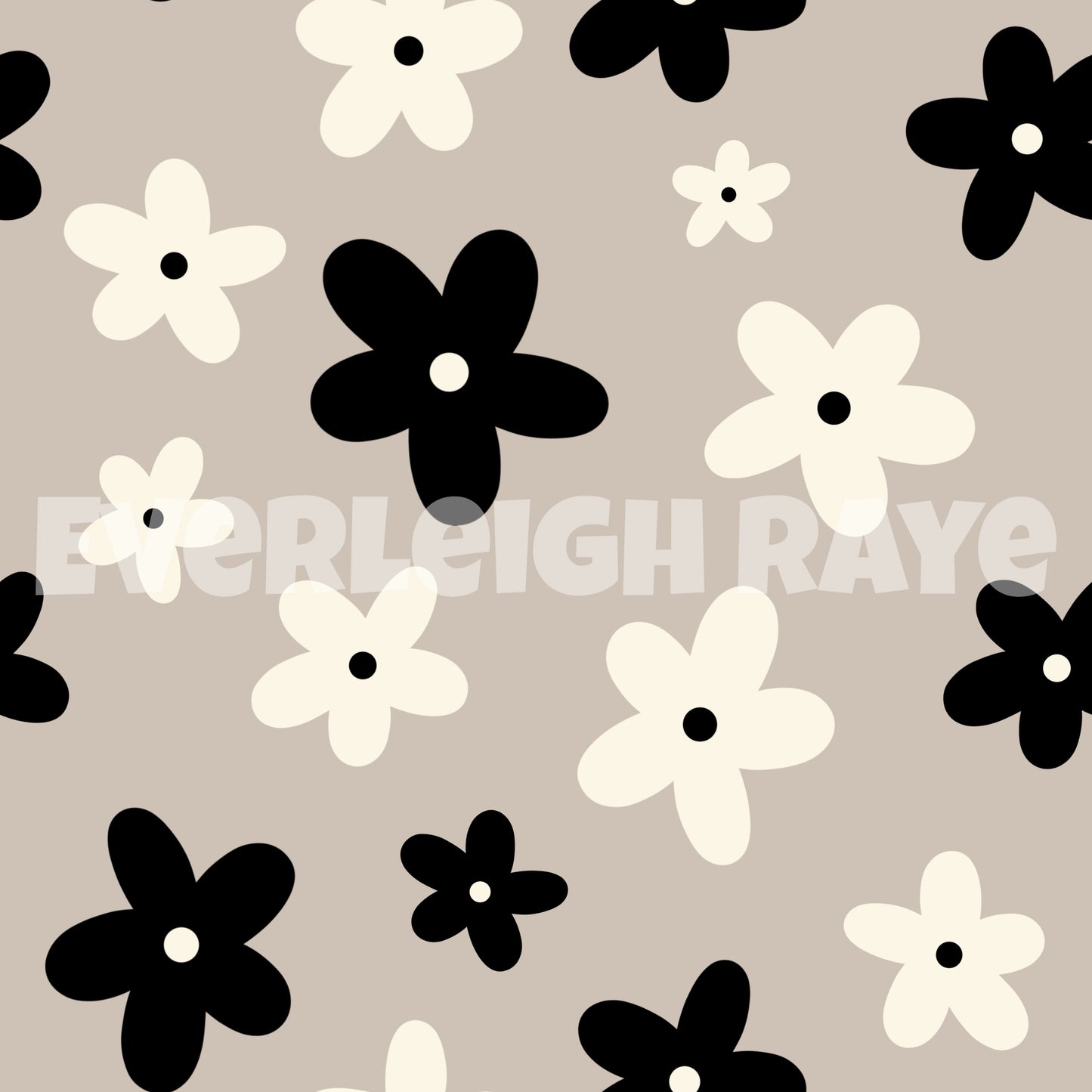Black/cream flowers