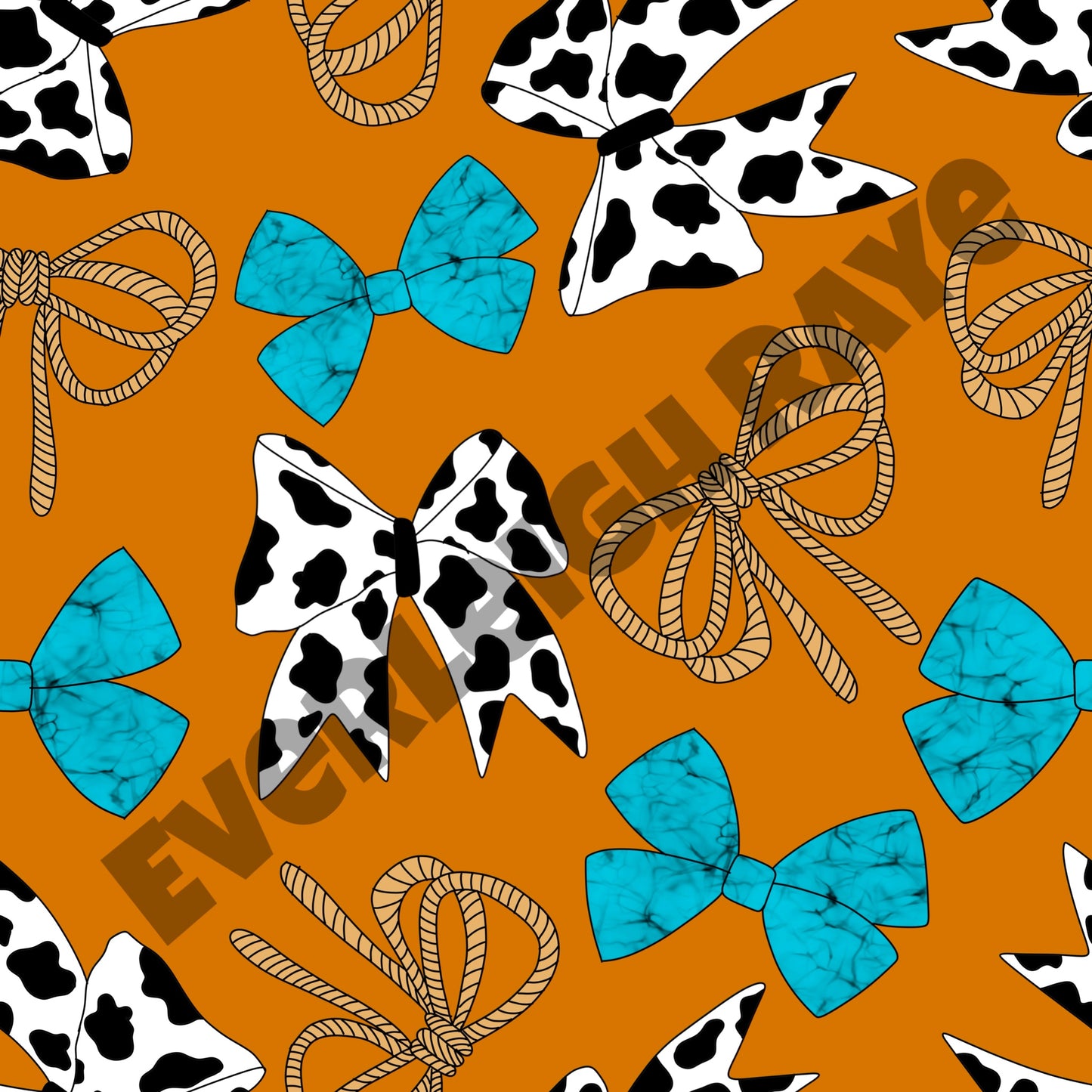 Orange Western Bows