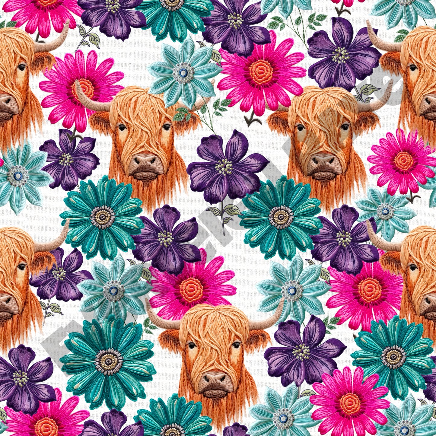 Bright floral Highland