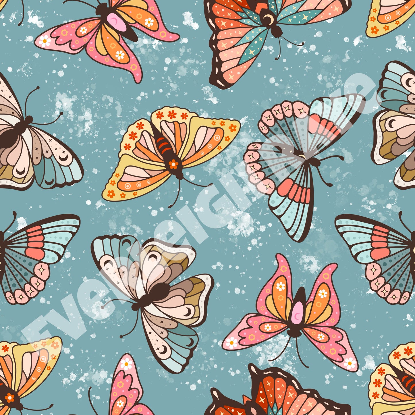 RETRO BUTTERFLY TEAL