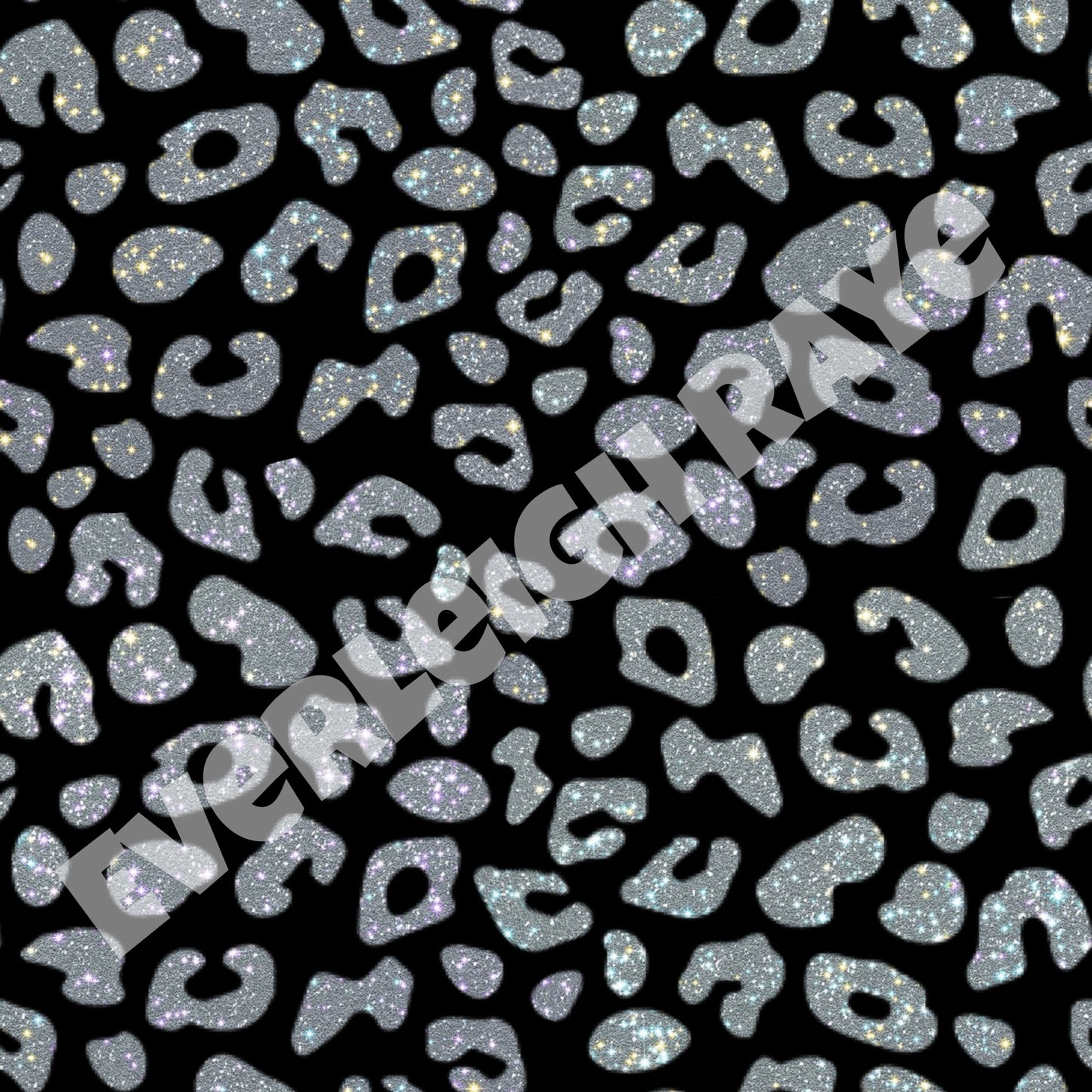 Black glitter Leopard