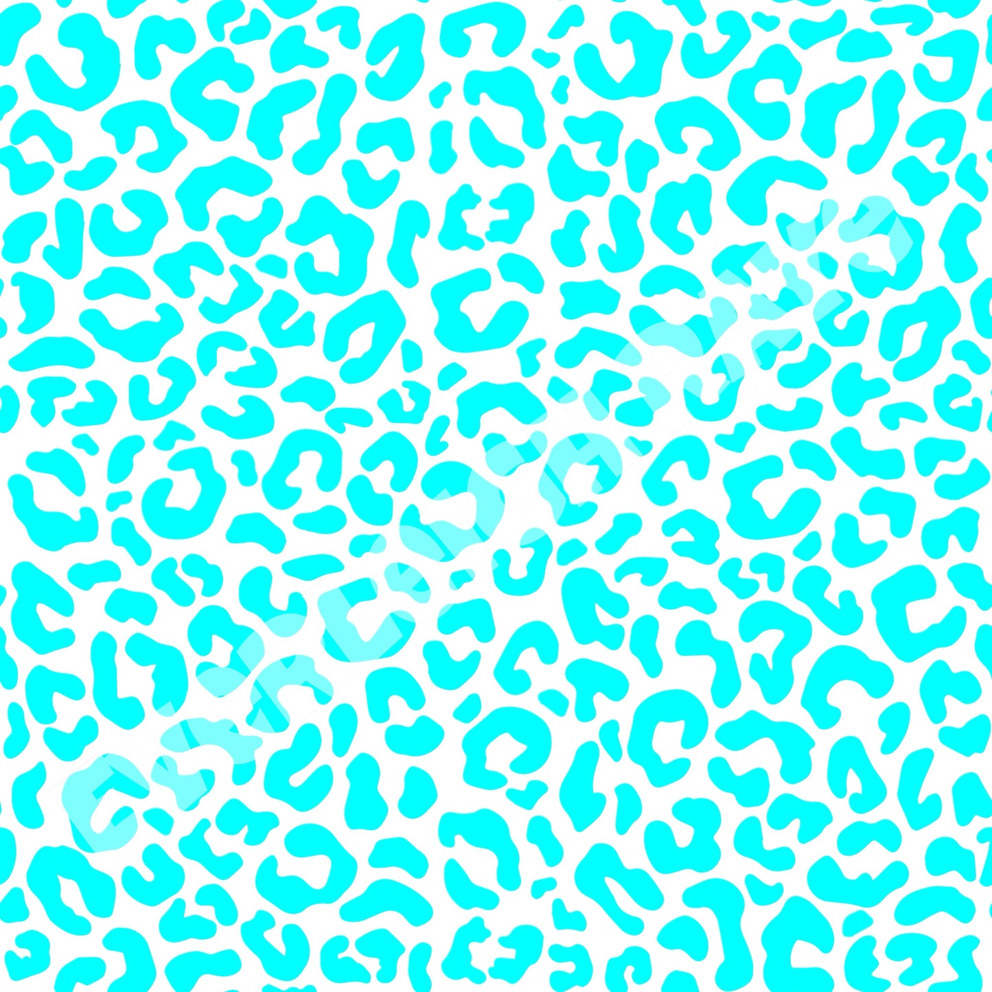 Neon Aqua Leopard