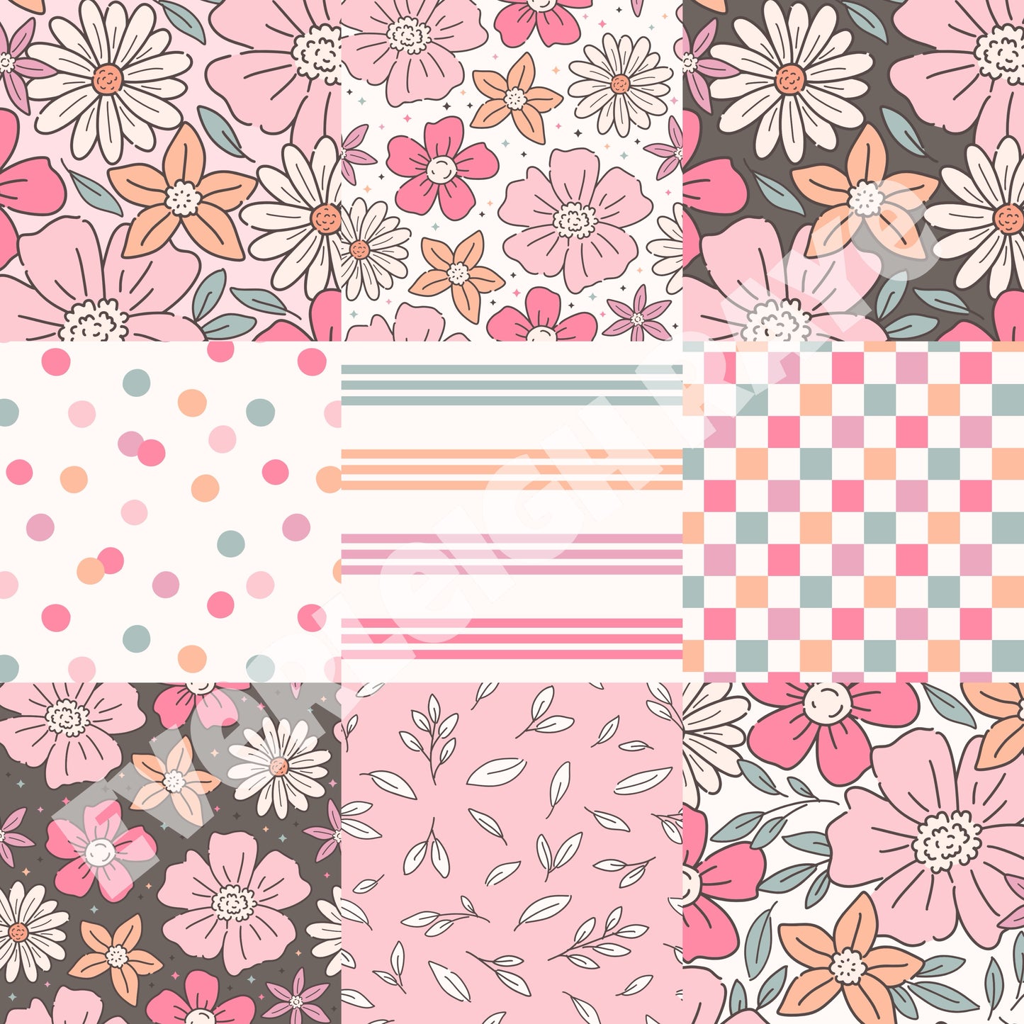 Retro Floral Patchwork