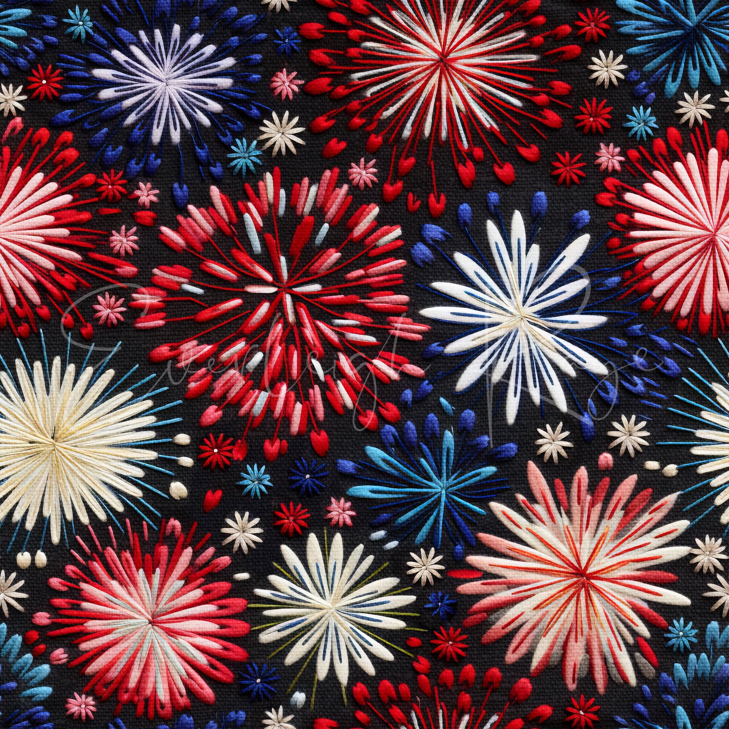 EMBROIDERED FIREWORKS