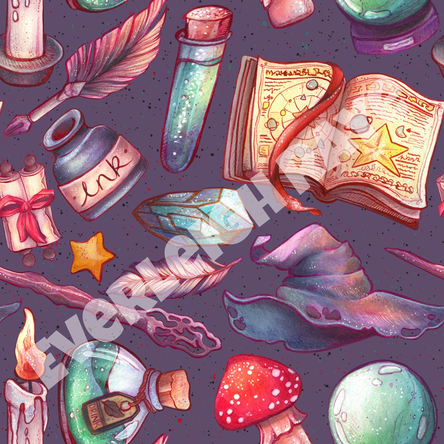 Witchy things purple