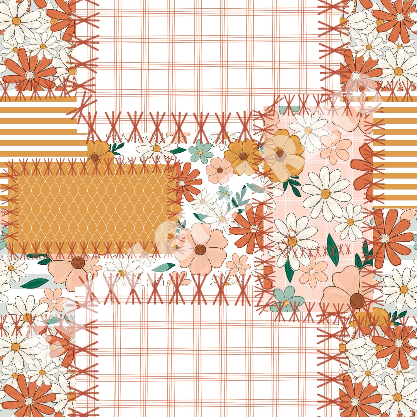Boho floral patchwork