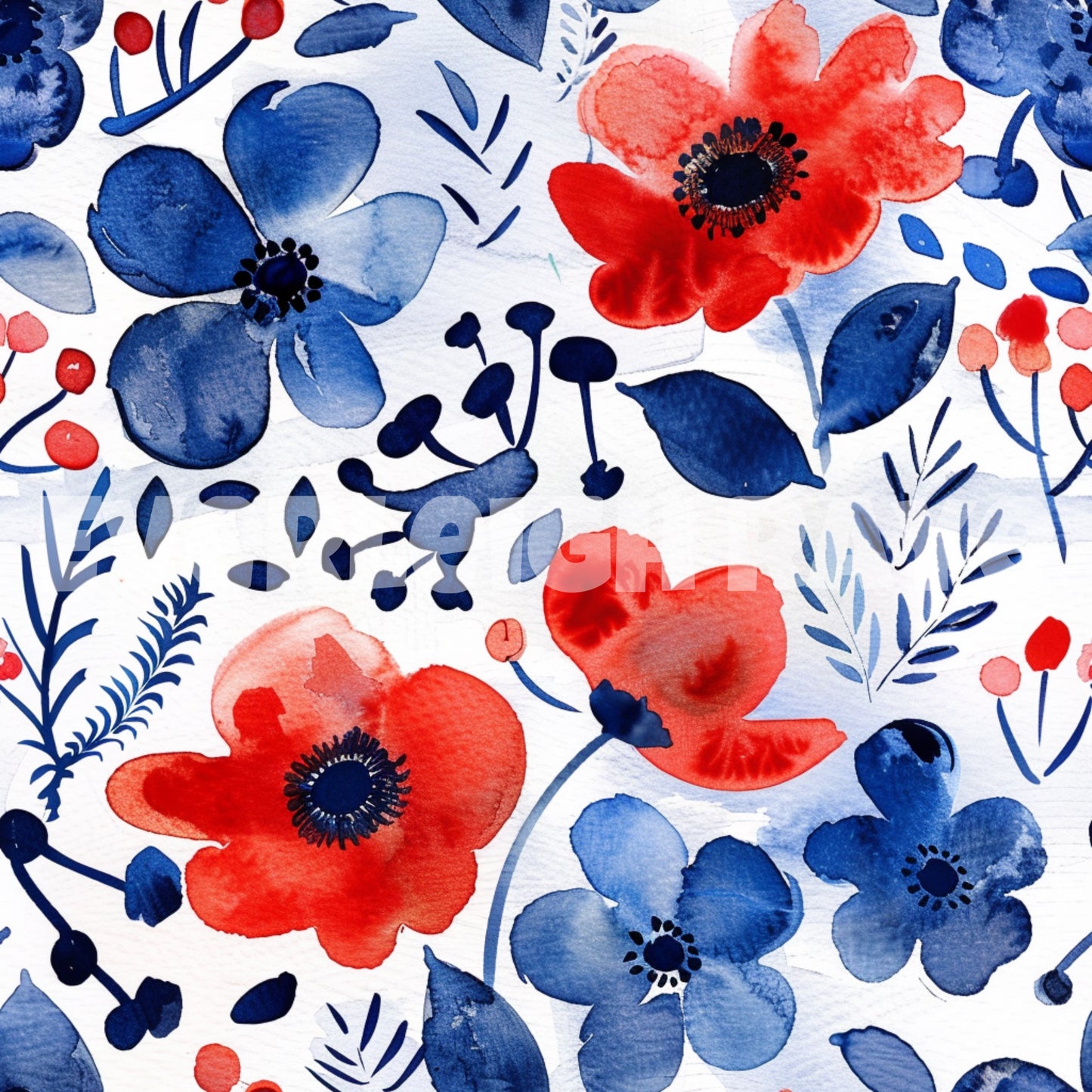 Watercolor poppies