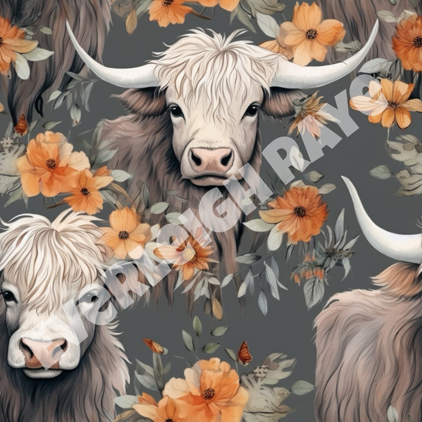 Floral cow 2
