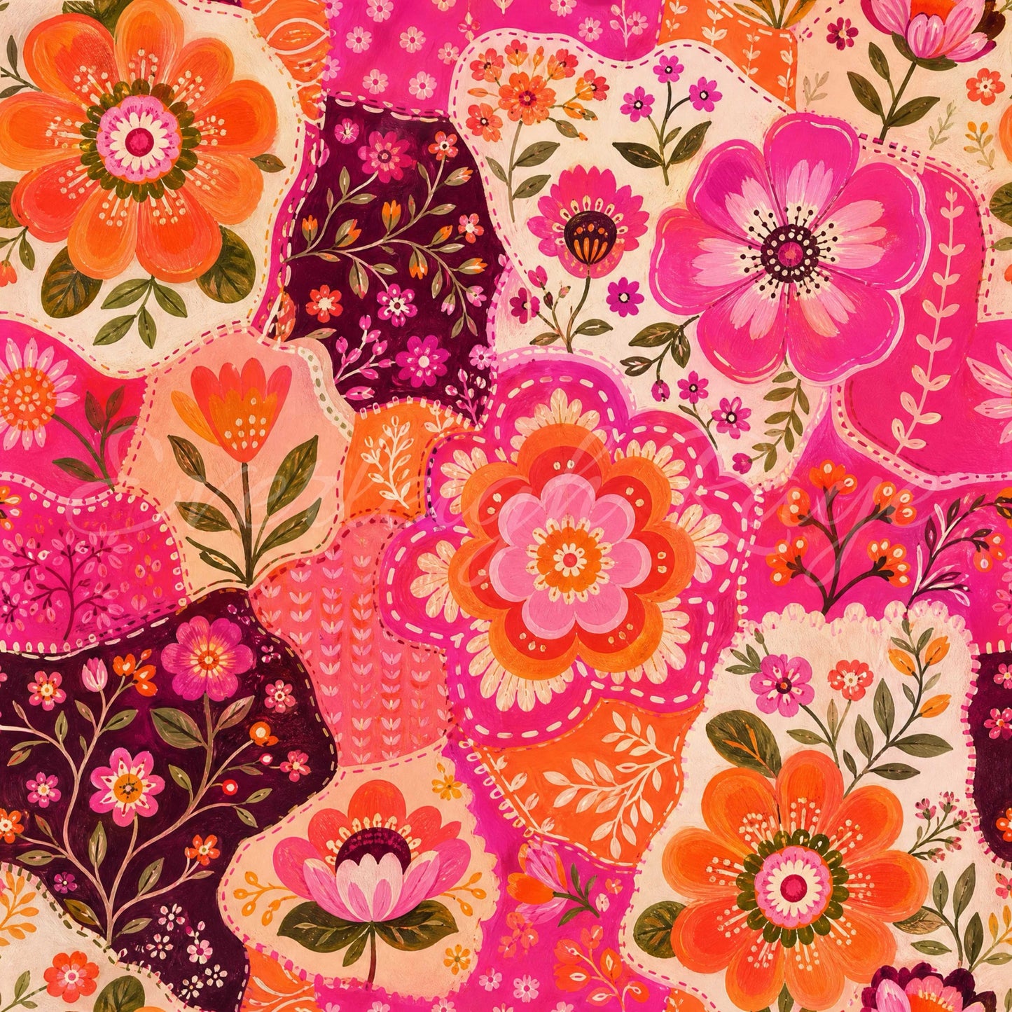 Boho floral Patchwork