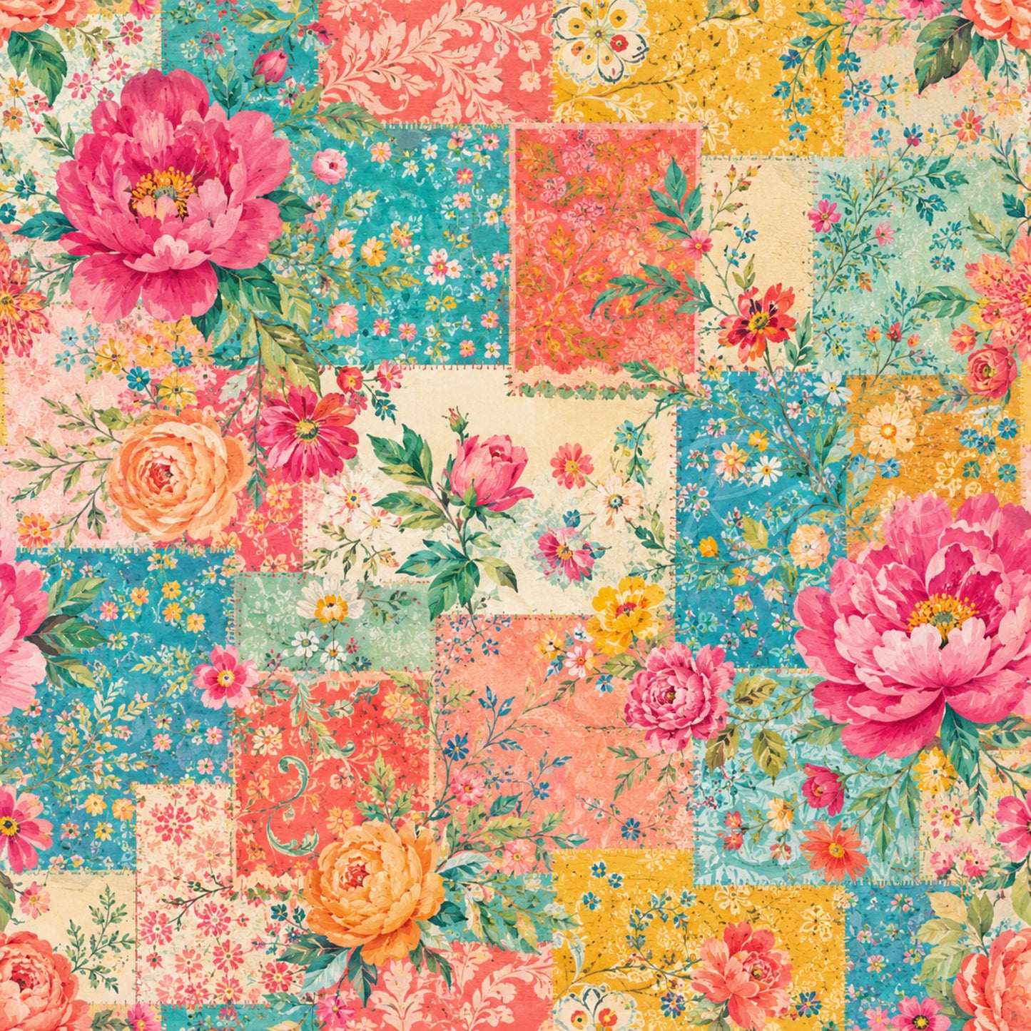 Boho floral patchwork