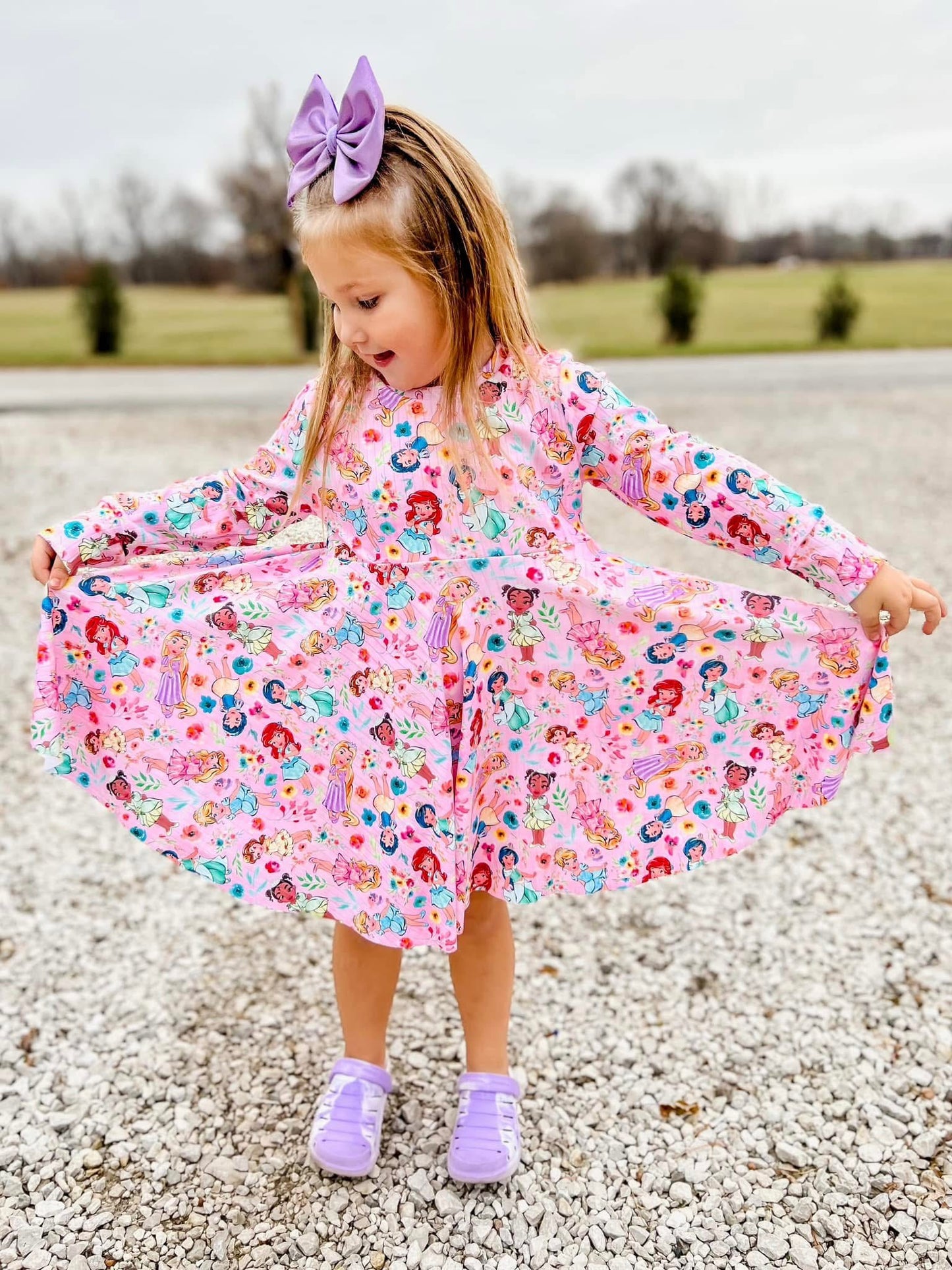 LONG SLEEVE TWIRL DRESS