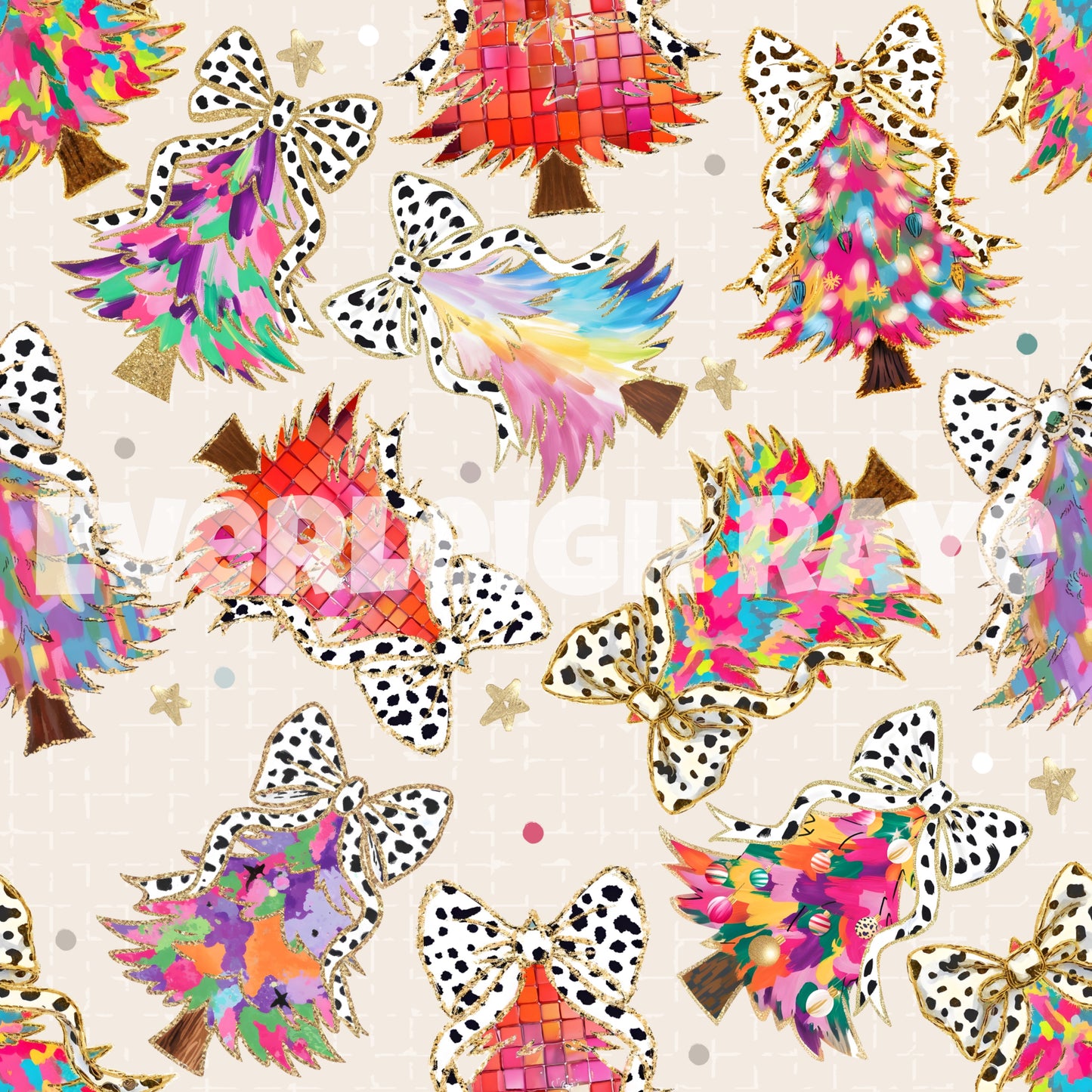 Cow print trees