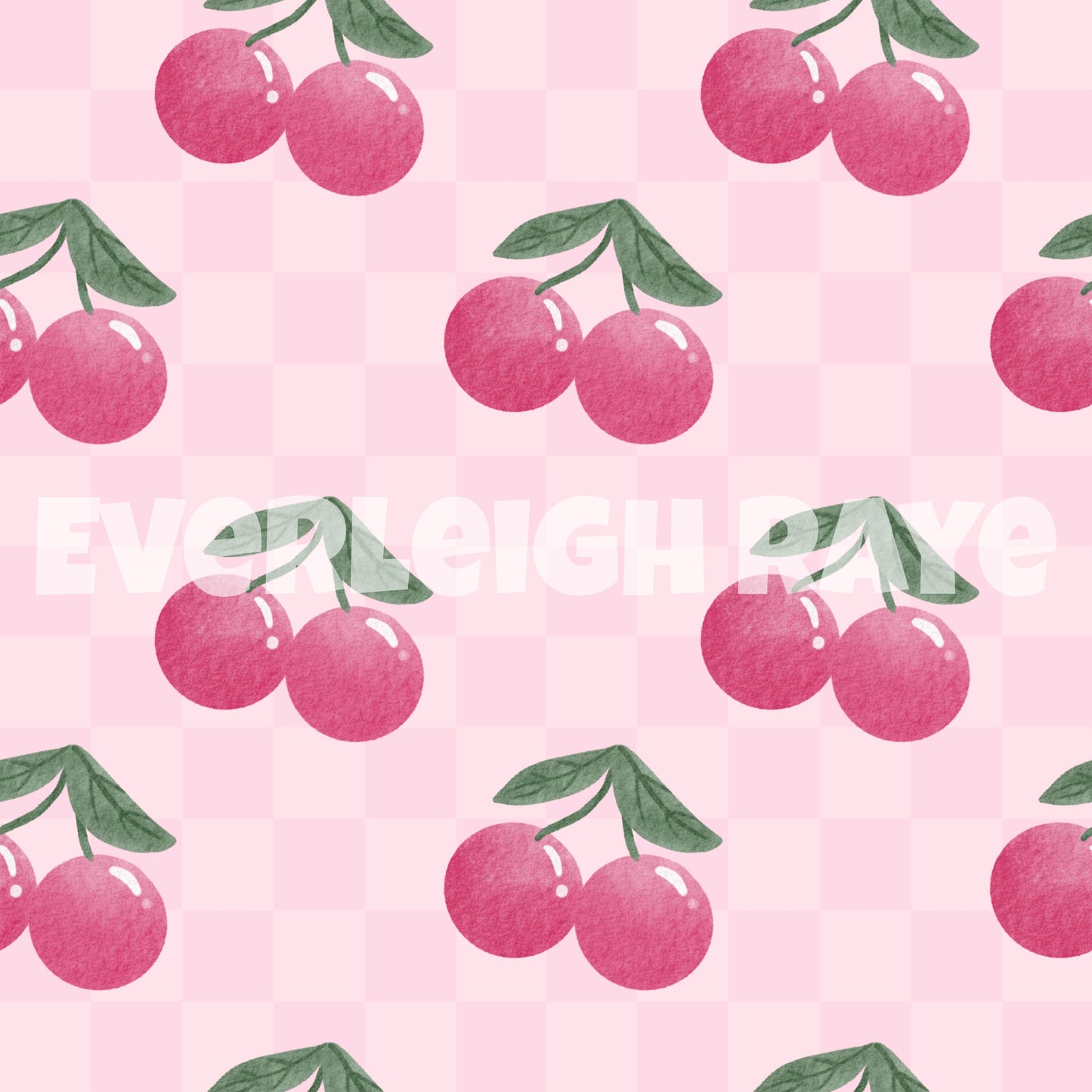 Pink checkered cherries