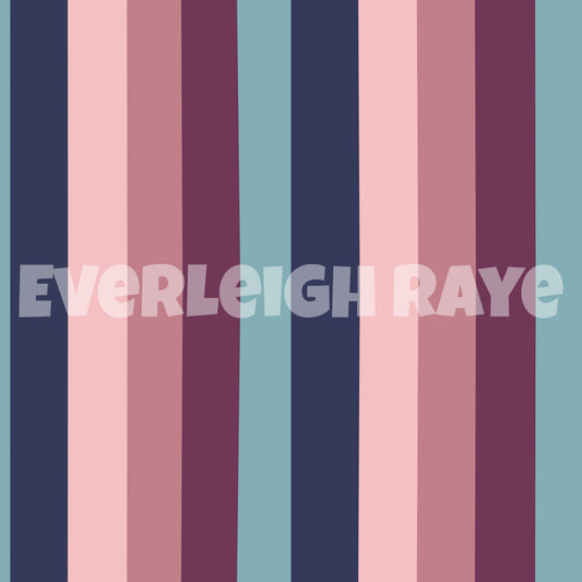 Purple/Blue smiley stripes