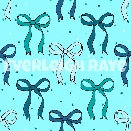 Blue bows & stars