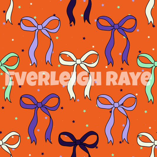 Orange Halloween bows