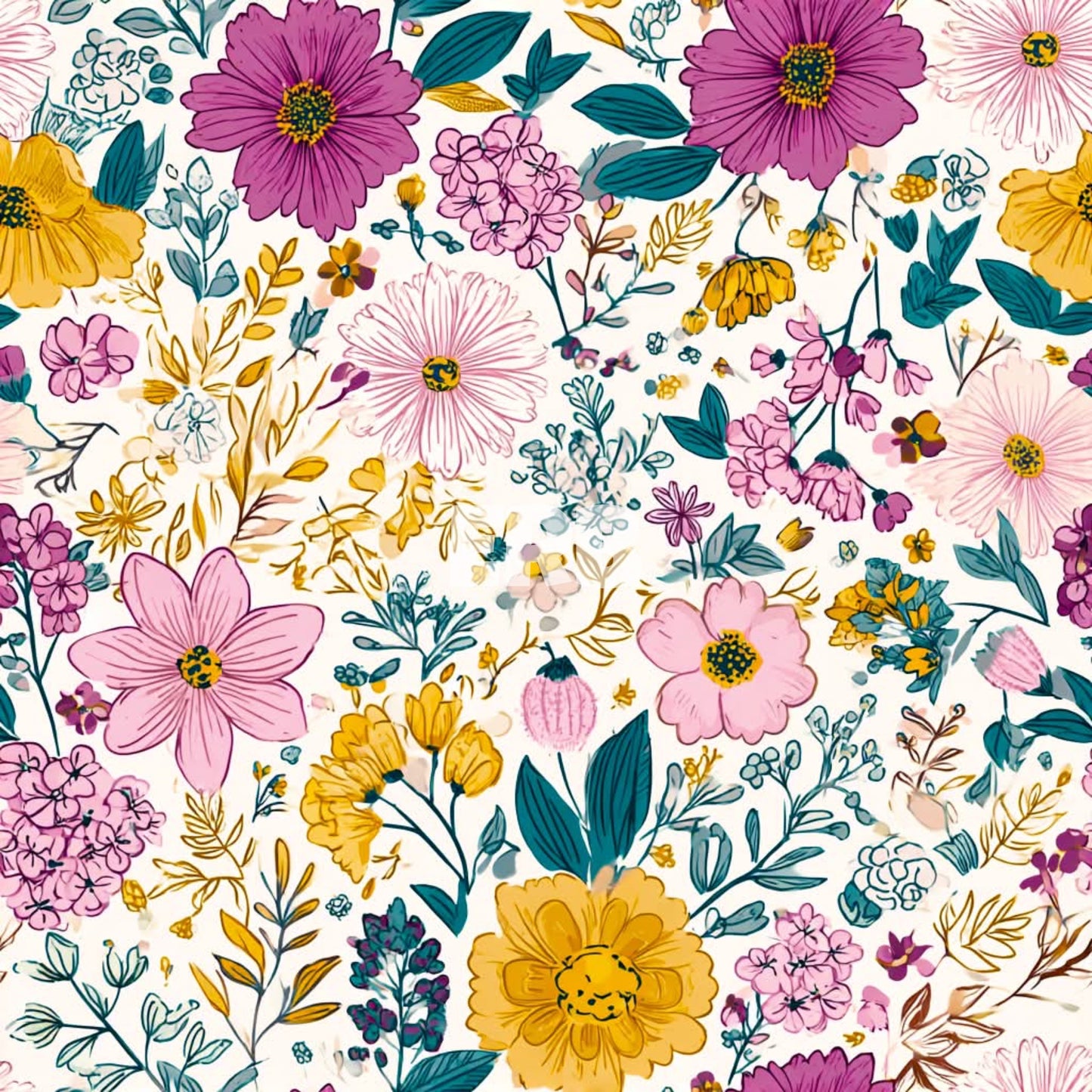 Boho Purple/yellow floral
