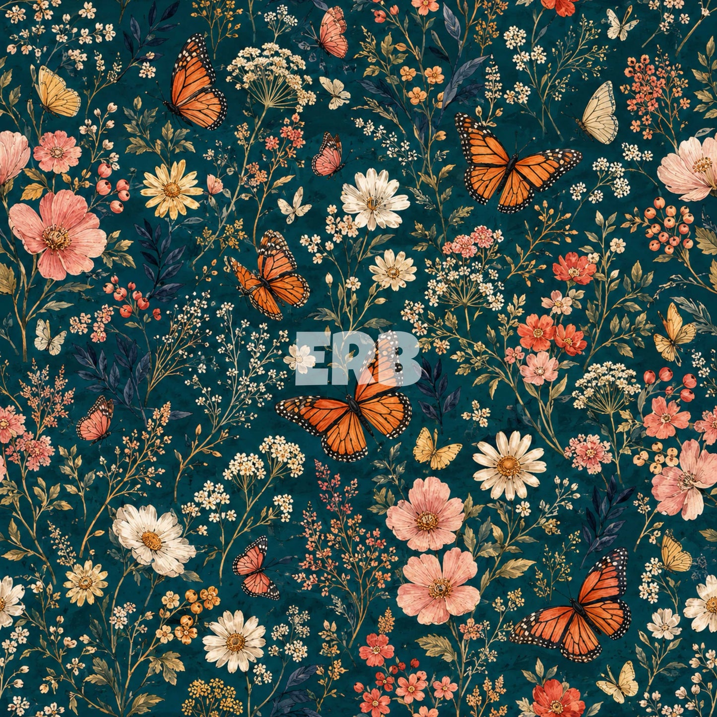 Monarch Butterfly Floral