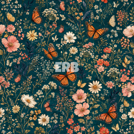 Monarch Butterfly Floral
