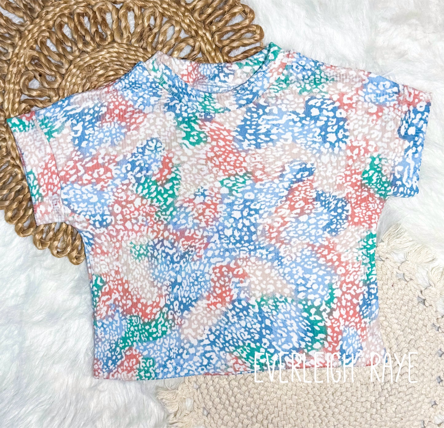 4T modest crop lounge tee