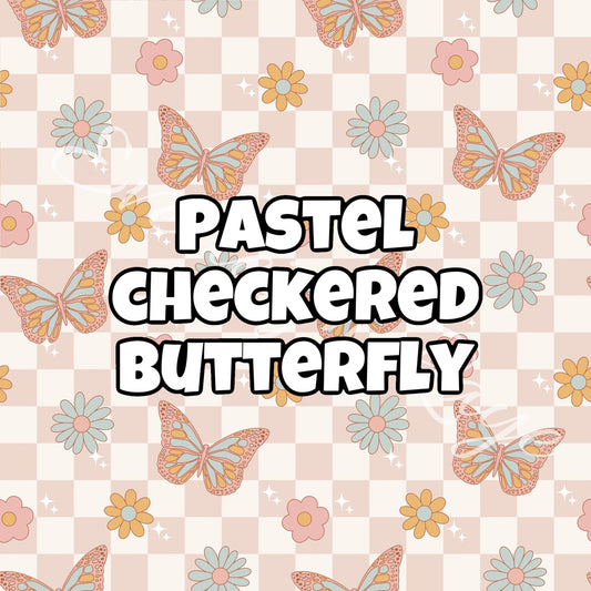PASTEL CHECKERED BUTTERFLY