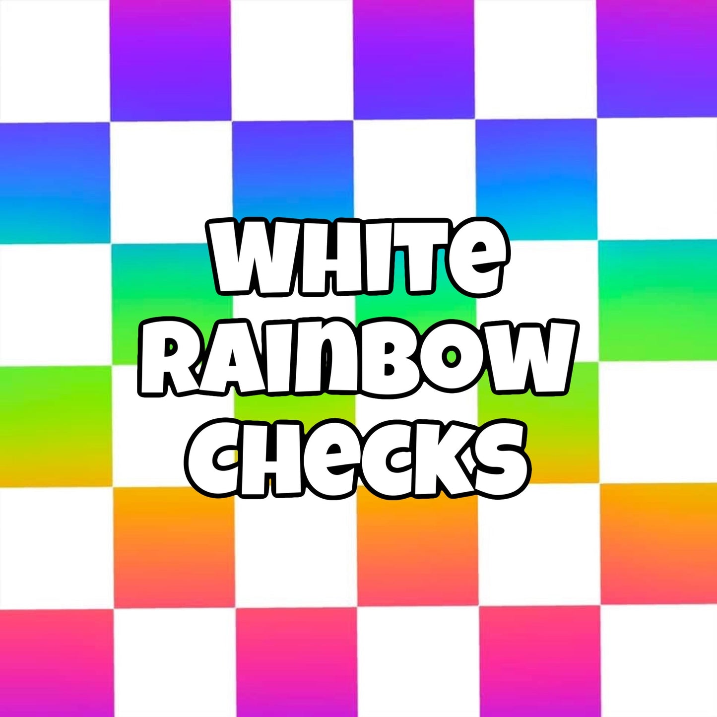 WHITE RAINBOW CHECKS