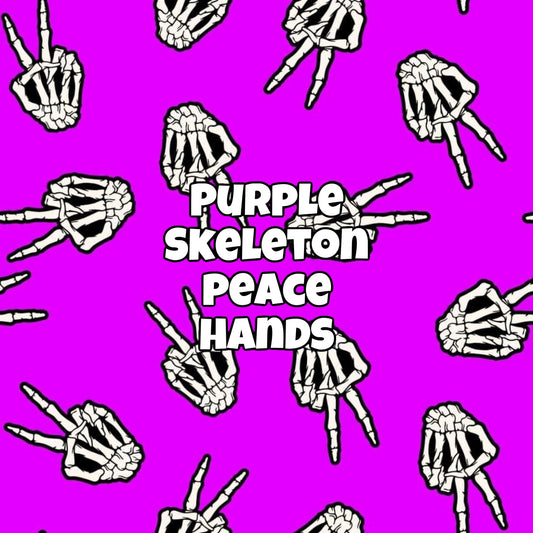 PURPLE SKELETON PEACE HANDS