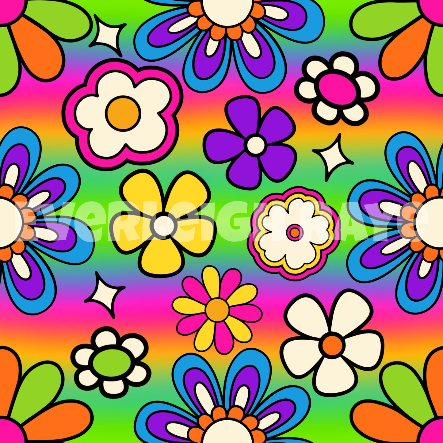 Neon floral