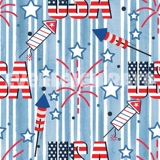 Lt Blue plaid USA
