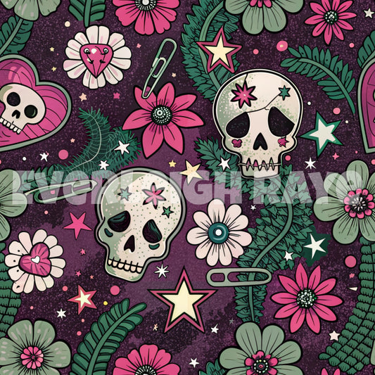 Floral skull