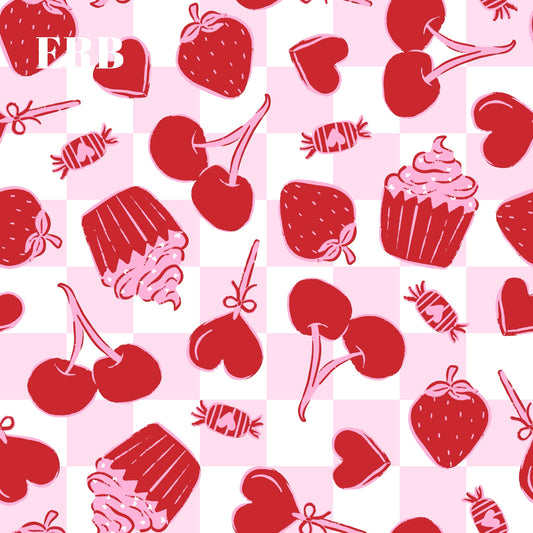 Checkered Valentine dessert