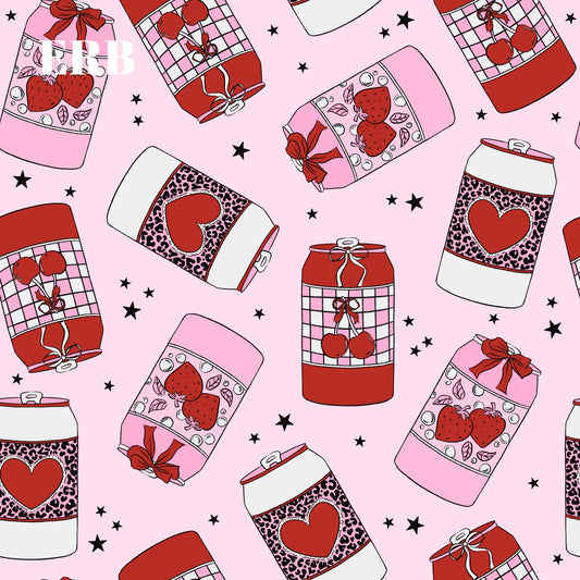 Valentine soda cans