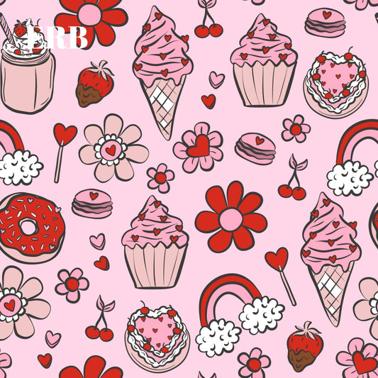 Muted Valentine dessert