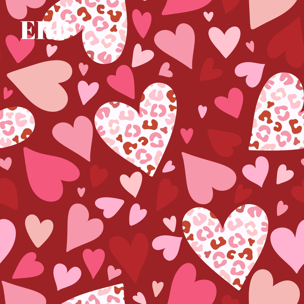 Valentine cheetah Hearts