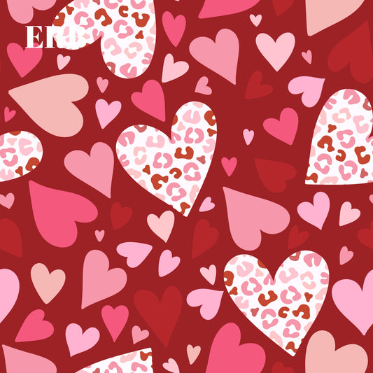 Valentine cheetah Hearts