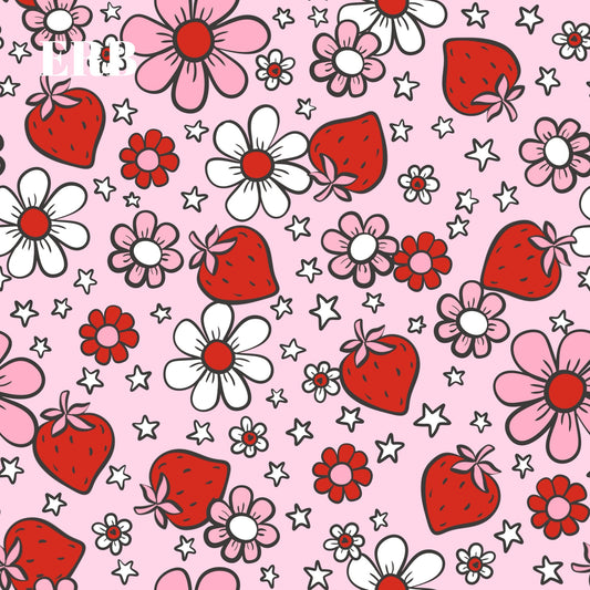 Valentine strawberry daisy floral