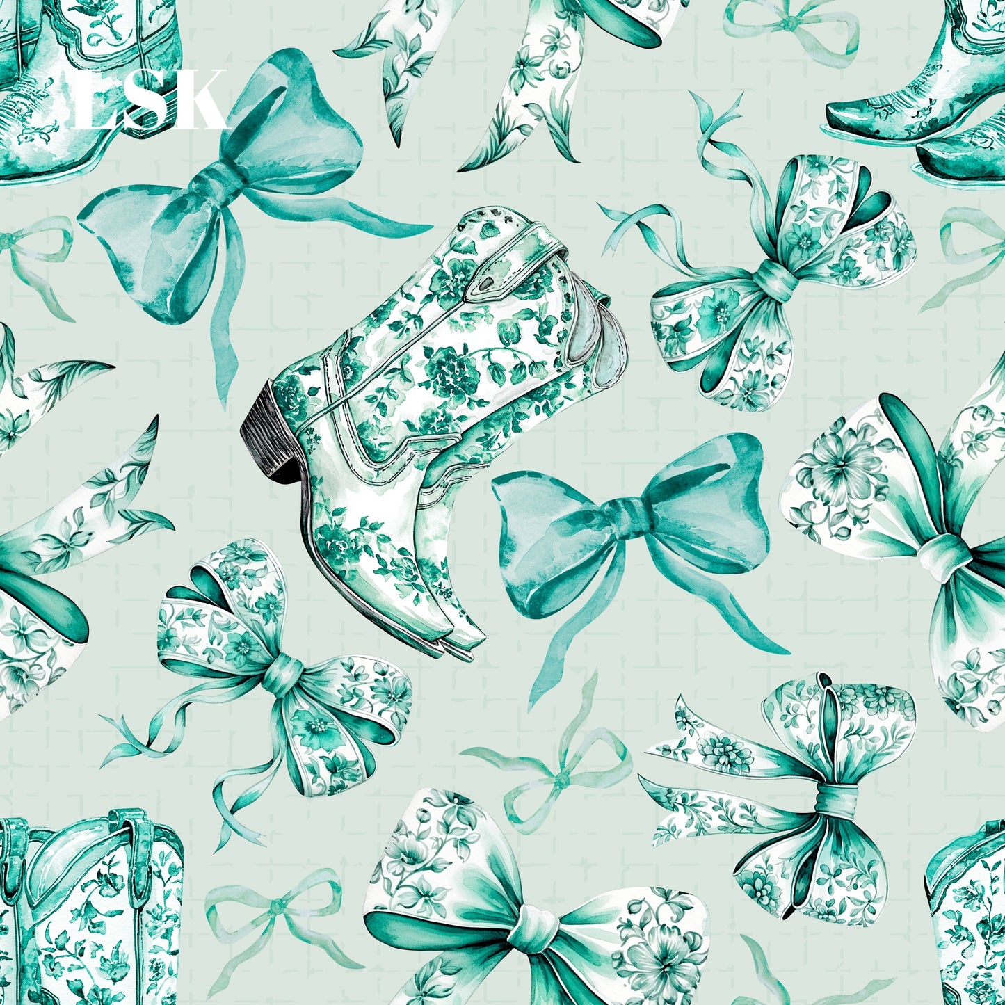 Western Floral Bows-3
