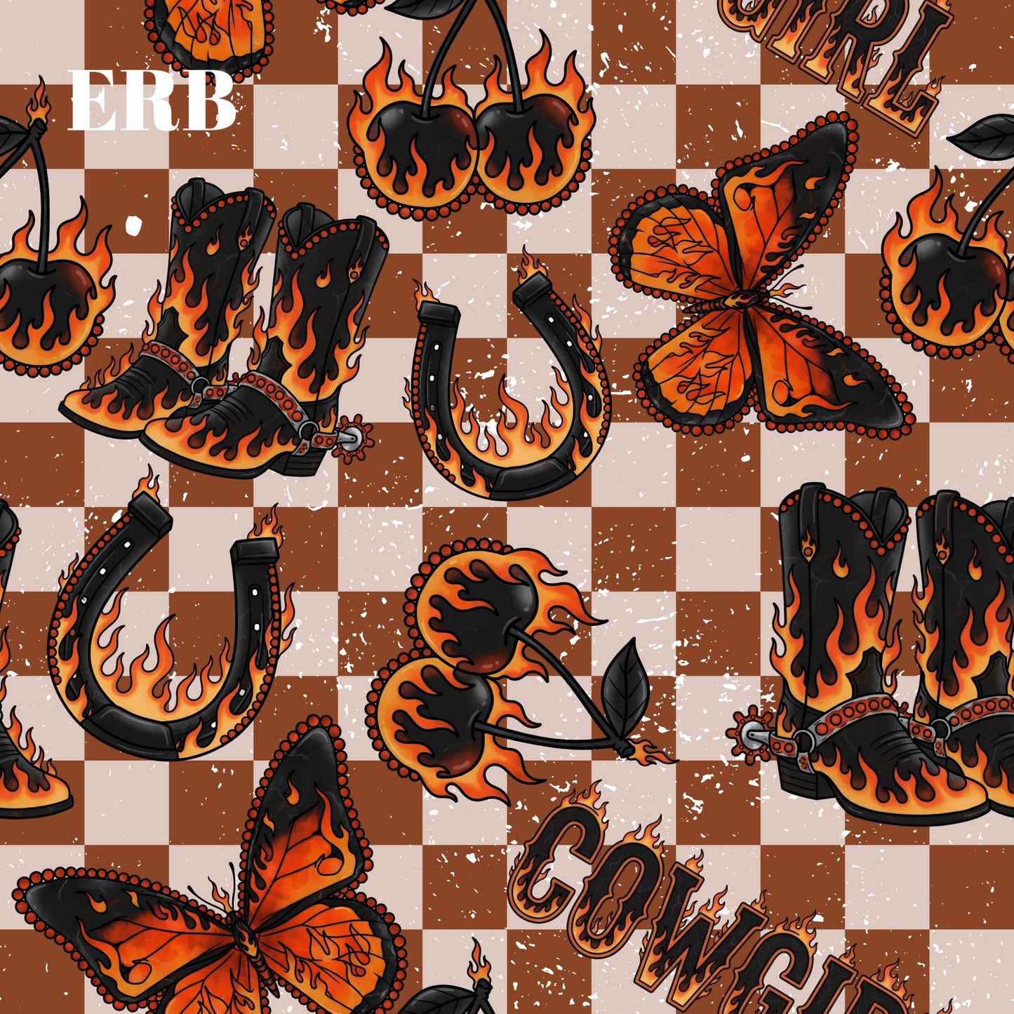 Brown Checkered Cowgirl