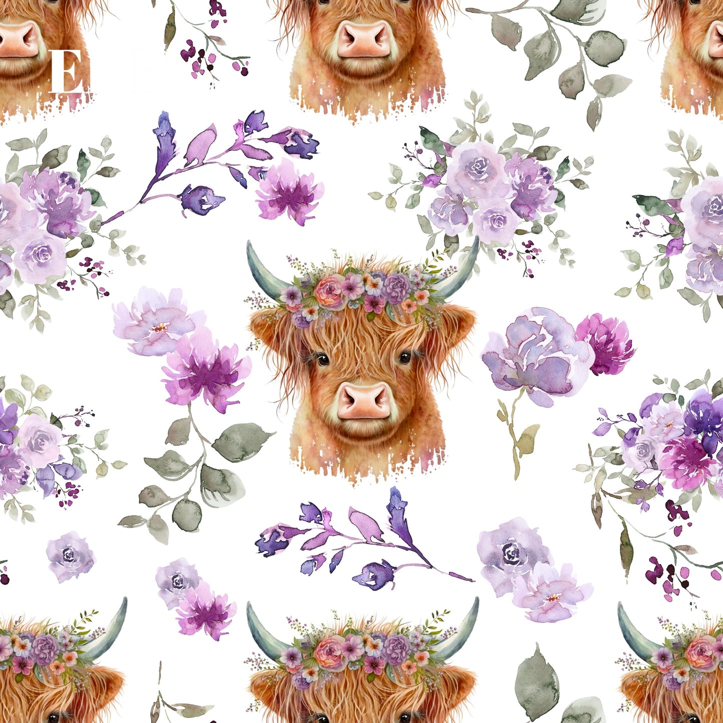 Purple floral highland