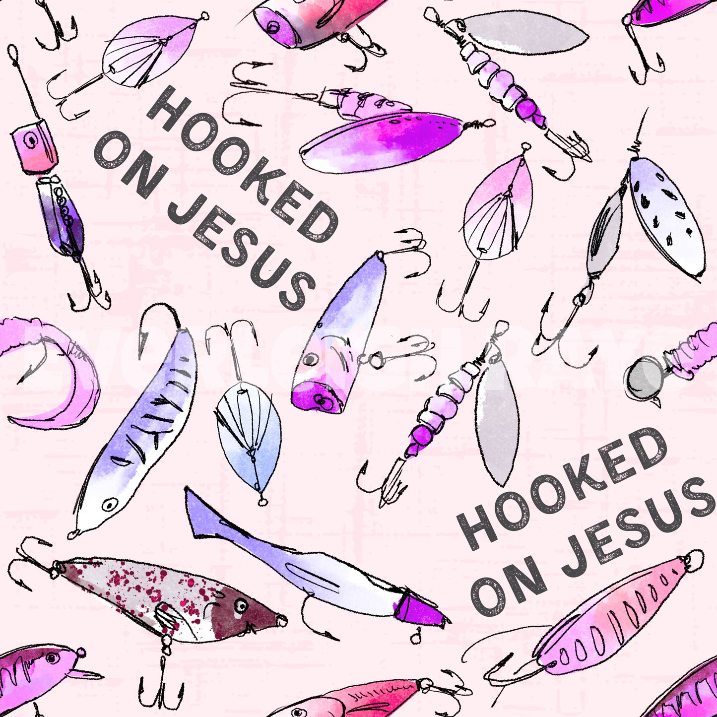Hooked on Jesus pink