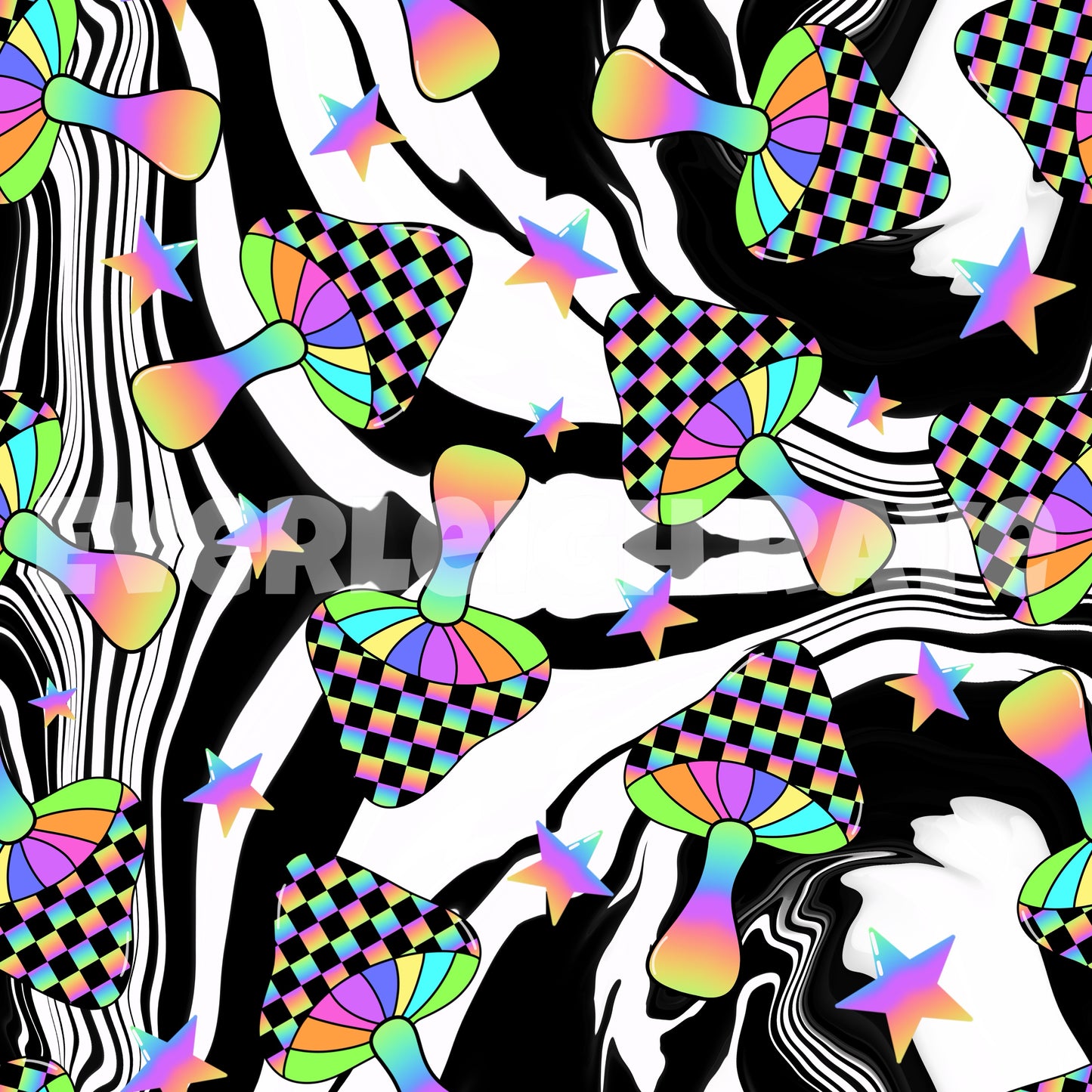 Neon Mushrooms