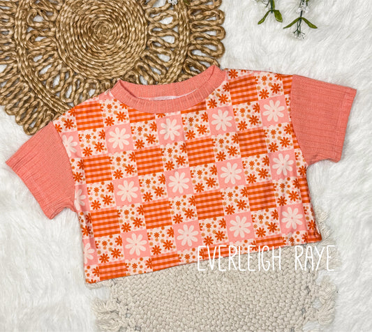 3/4 Oversized Modest Crop Tee