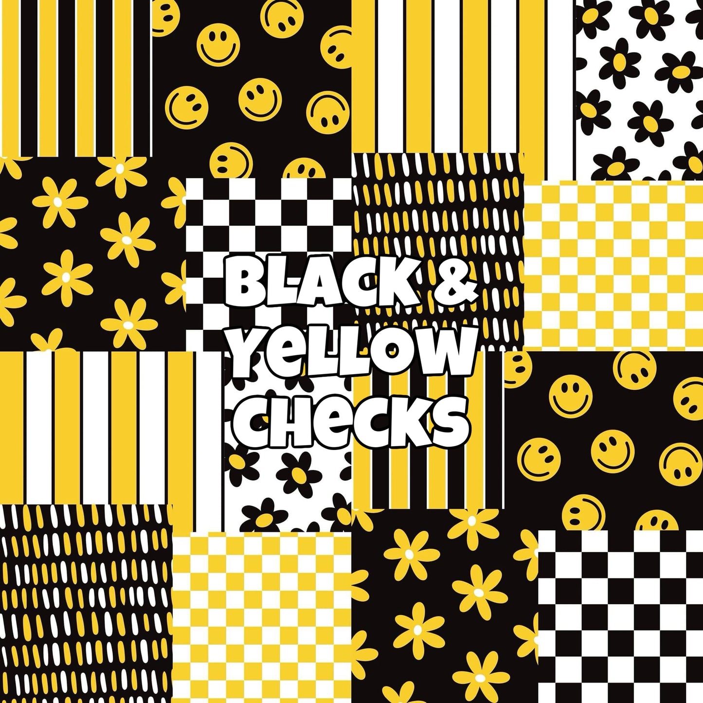 BLACK & YELLOW CHECKS
