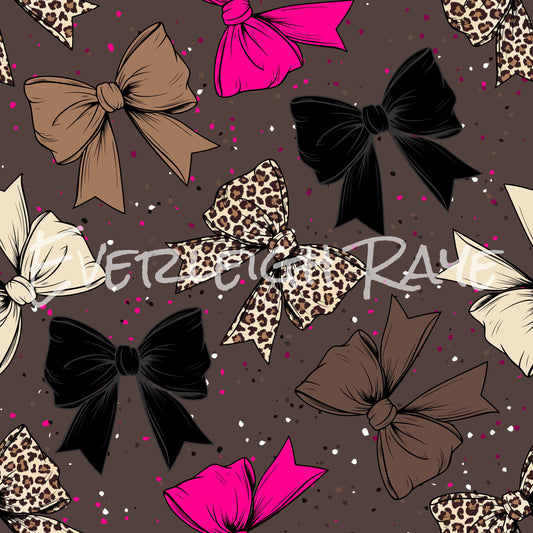 Hot pink Leopard bows