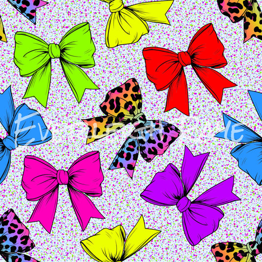 Neon Leopard bows